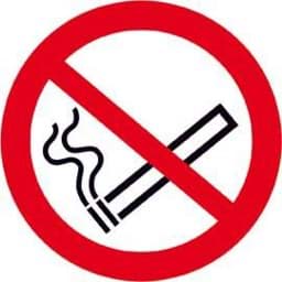 Bild von 9900025216 Verbotsschild Folie D100 mm Rauchen verboten
