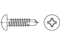 Bild für Kategorie ISO 15481 Flachkopf-Bohrschrauben mit Kreuzschlitz und Blechschraubengewinde