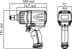 Afbeelding van HAZET Slagmoersleutel 9013M ∙ Losdraaimoment maximaal [N·m]: 1890 Nm ∙ 3/4 inch (20 mm) vierkant massief ∙ Krachtig slagwerk met dubbele hamer