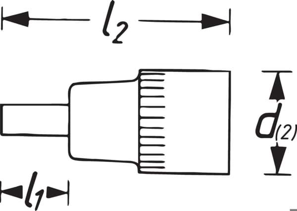 Afbeelding van HAZET Dopsleutelbit ∙ geïsoleerd 8802KV-T20 ∙ 3/8 inch (10 mm) vierkant hol ∙ Binnen-TORX®-profiel ∙ SW T20