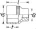 Afbeelding van HAZET Dopsleutel ∙ zeskant 900-19 ∙ 1/2 inch (12,5 mm) vierkant hol ∙ Buiten-zeskant-tractieprofiel ∙ SW 19 mm