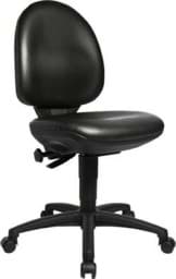 Bild von 9900064495 Arbeitsstuhl TEC 50 Sitz Kunstleder schwarz Sitzhöhe 440-570 mm mit Rollen