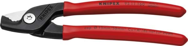 Bild von KNIPEX 95 11 160 StepCut Kabelschere mit Kunststoff überzogen brüniert 160 mm