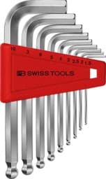 Image de Winkelschraubendreher- Satz im Kunststoffhalter 9-teilig 1,5-10mm Kugelkopf PB Swiss Tools