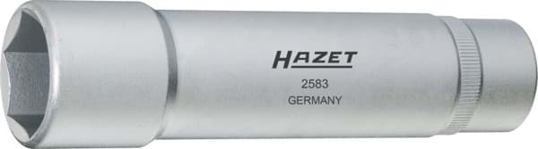 Picture of HAZET Wheel bearing tool 2583 ∙ 1/2 inch (12.5 mm) square, hollow ∙ Outside hexagon profile ∙ size 27 mm