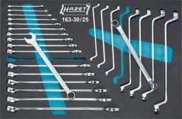 Picture of HAZET Combination wrench / double box-end wrench set 163-30/25 ∙ Outside 12-point profile, Outside 12-point traction profile ∙ 6 – 24 ∙ Number of tools: 25