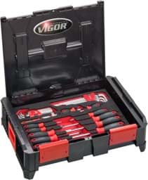 Bild von VIGOR Multibox-L mit Schraubendreher-Einlage V5164  Anzahl Werkzeuge: 31