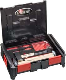 Bild von VIGOR Multibox-L mit Hammer- und Meißel-Einlage V5167  Anzahl Werkzeuge: 14
