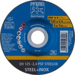 Bild von Trennscheibe EH 125x2,4x22,23 mm gekröpft Universallinie PSF STEELOX für Stahl/Edelstahl