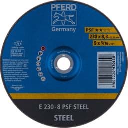 Bild von Schruppscheibe E 230x8,3x22,23 mm Universallinie PSF STEEL für Stahl