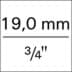 Bild von HAZET Universal Gelenk 1021 ∙ 3/4 Zoll (20 mm) Vierkant hohl ∙ 3/4 Zoll (20 mm) Vierkant massiv ∙ 105 mm