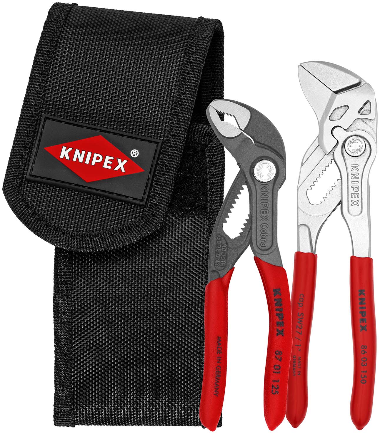 Mini-Zangensets in Werkzeuggürteltasche
