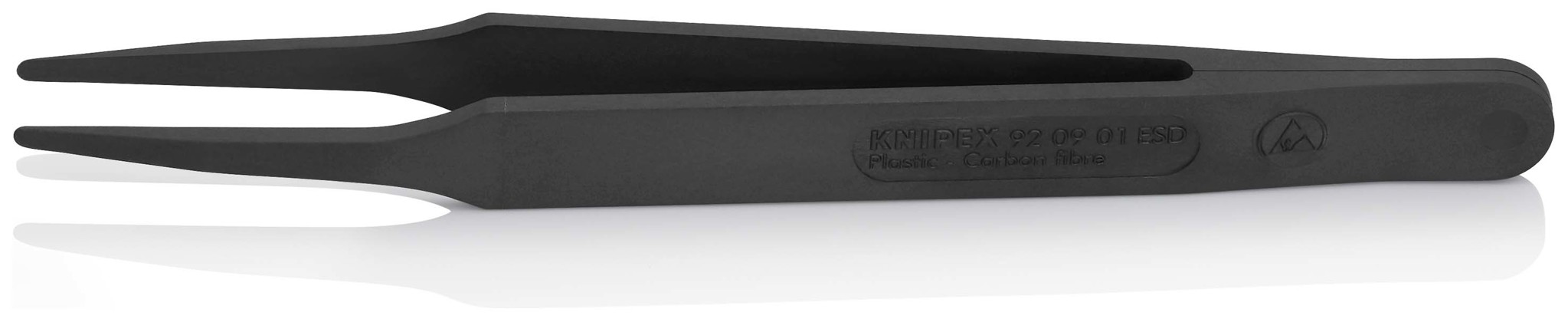 92 Kunststoffpinzette ESD, schwarz