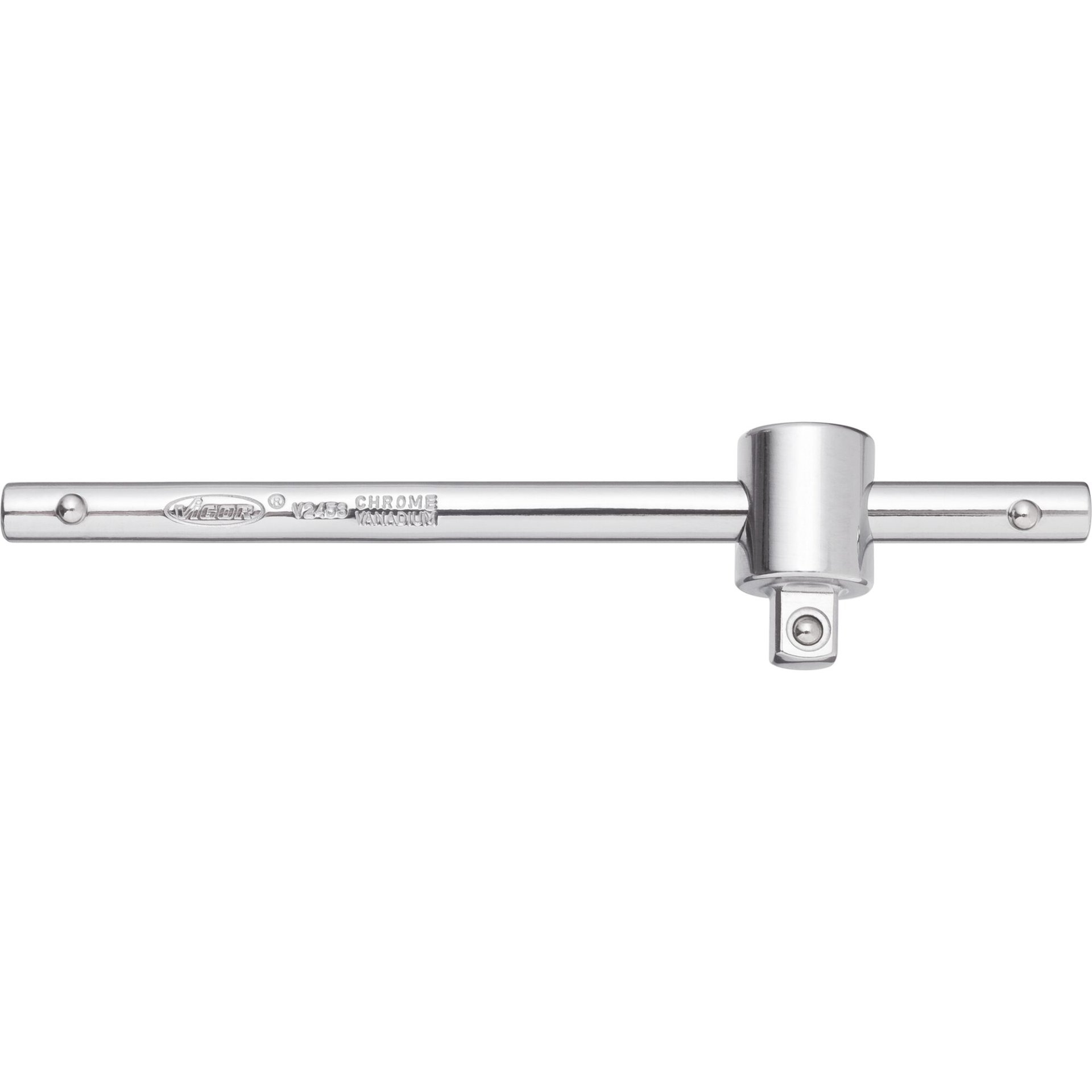 VIGOR Gleitgriff ∙ V2453N ∙ 1/4 Zoll (6,3 mm) Vierkant hohl ∙ 1/4 Zoll (6,3 mm) Vierkant massiv ∙ 110 mm