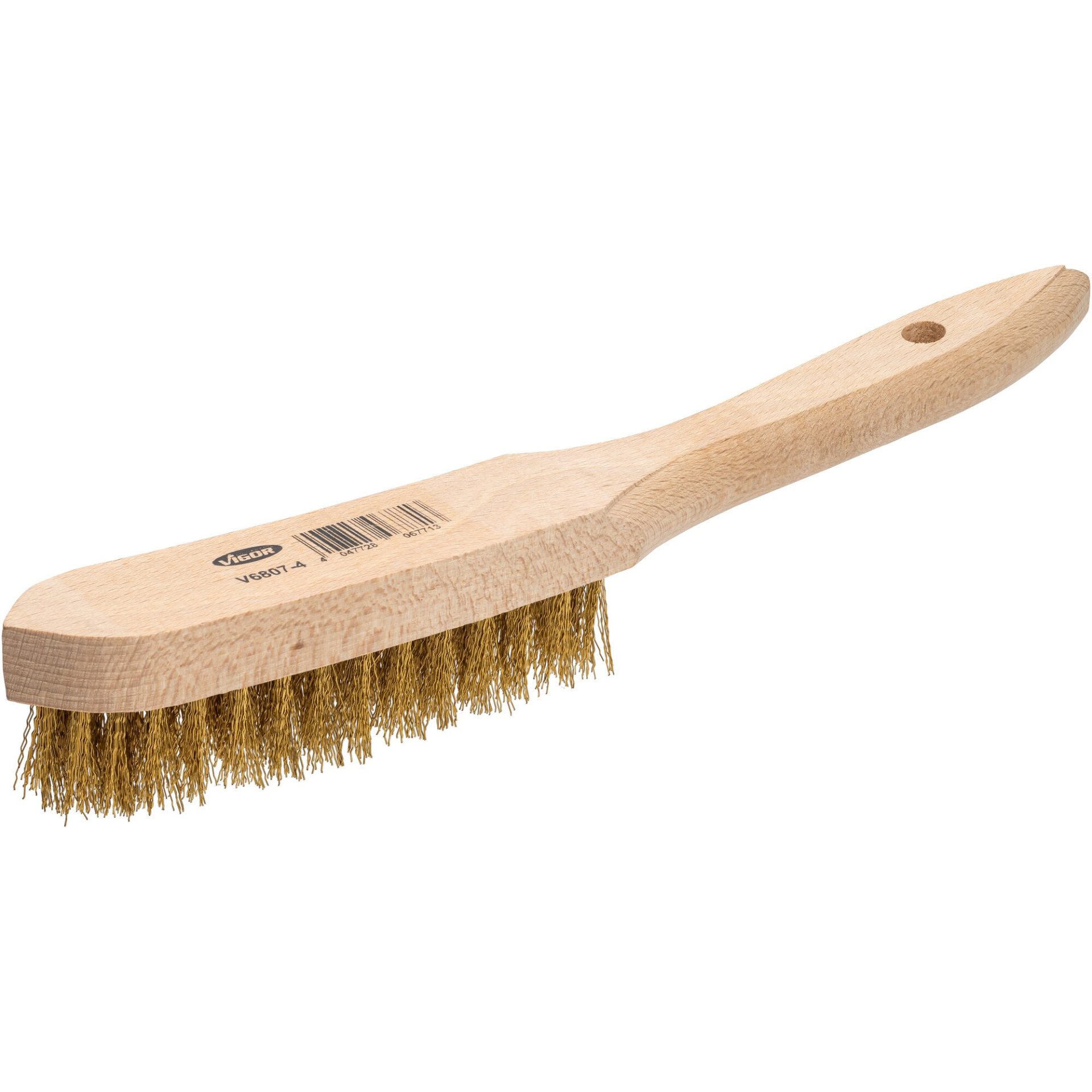 VIGOR Drahtbürste ∙ Messing ∙ 4-reihig ∙ V6807-4 ∙ Länge: 150 mm