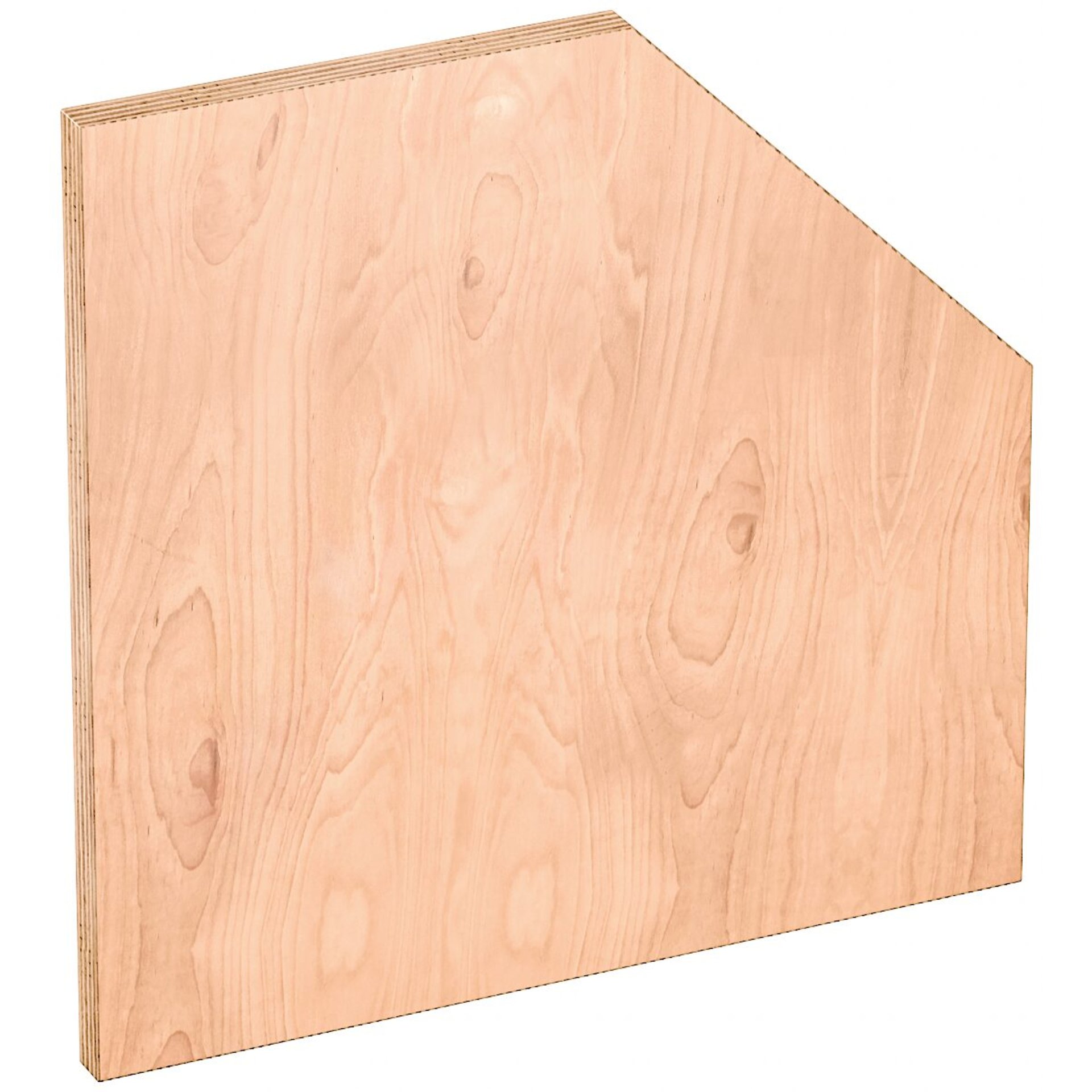 Holz-Arbeitsplatten ∙ Fünfeckig ∙ 500 mm