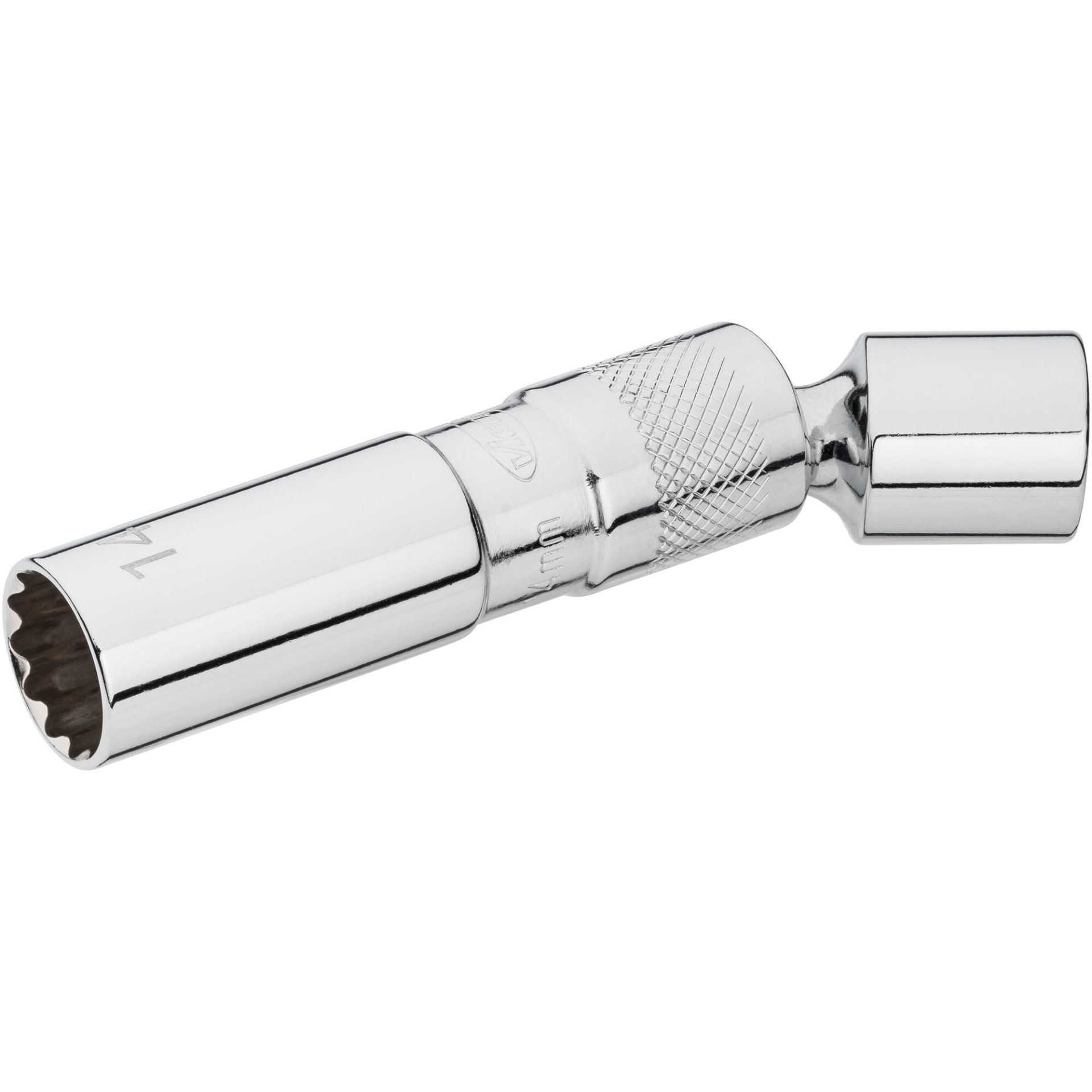 VIGOR Zündkerzen-Einsatz ∙ V7002-14 ∙ 3/8 Zoll (10 mm) Vierkant hohl ∙ Außenprofil Doppelsechskant ∙ SW 14 mm