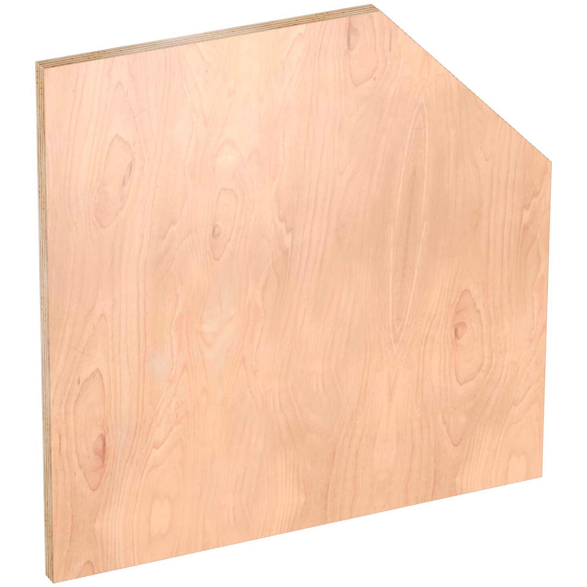 VIGOR Holz-Arbeitsplatte Tief ∙ Fünfeck ∙ V6000-01083-D ∙ L x B x H: 1083 mm x 700 mm x 40 mm
