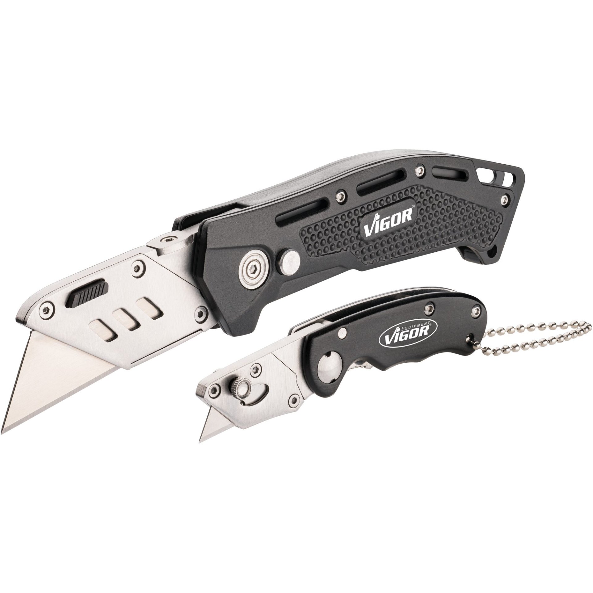 VIGOR Universal Klappmesser-Satz ∙ V7099/2 ∙ 2-teilig ∙ Anzahl Werkzeuge: 2