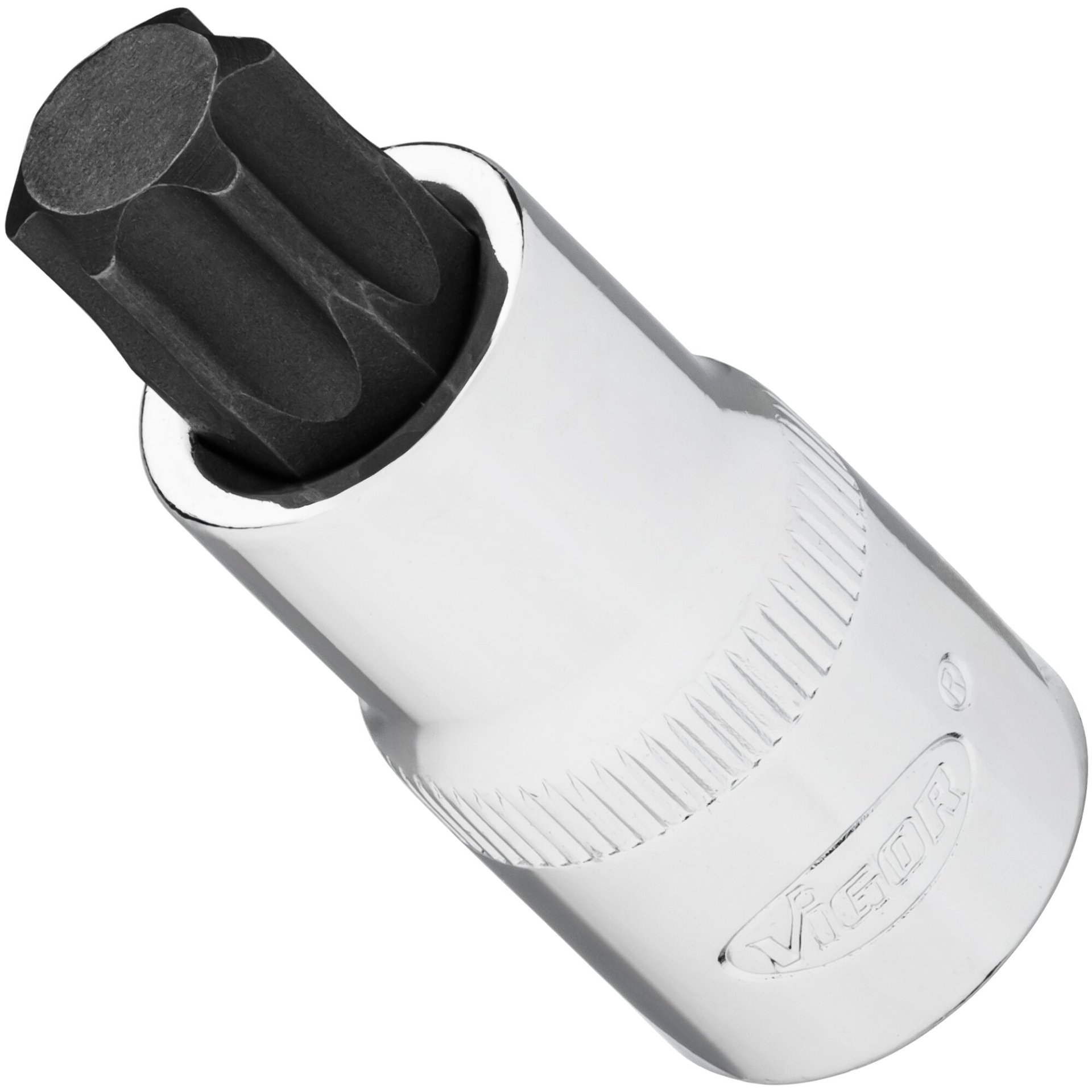 VIGOR Steckschlüsseleinsatz ∙ V2199N ∙ 1/2 Zoll (12,5 mm) Vierkant hohl ∙ Innen TORX® Profil ∙ SW T60
