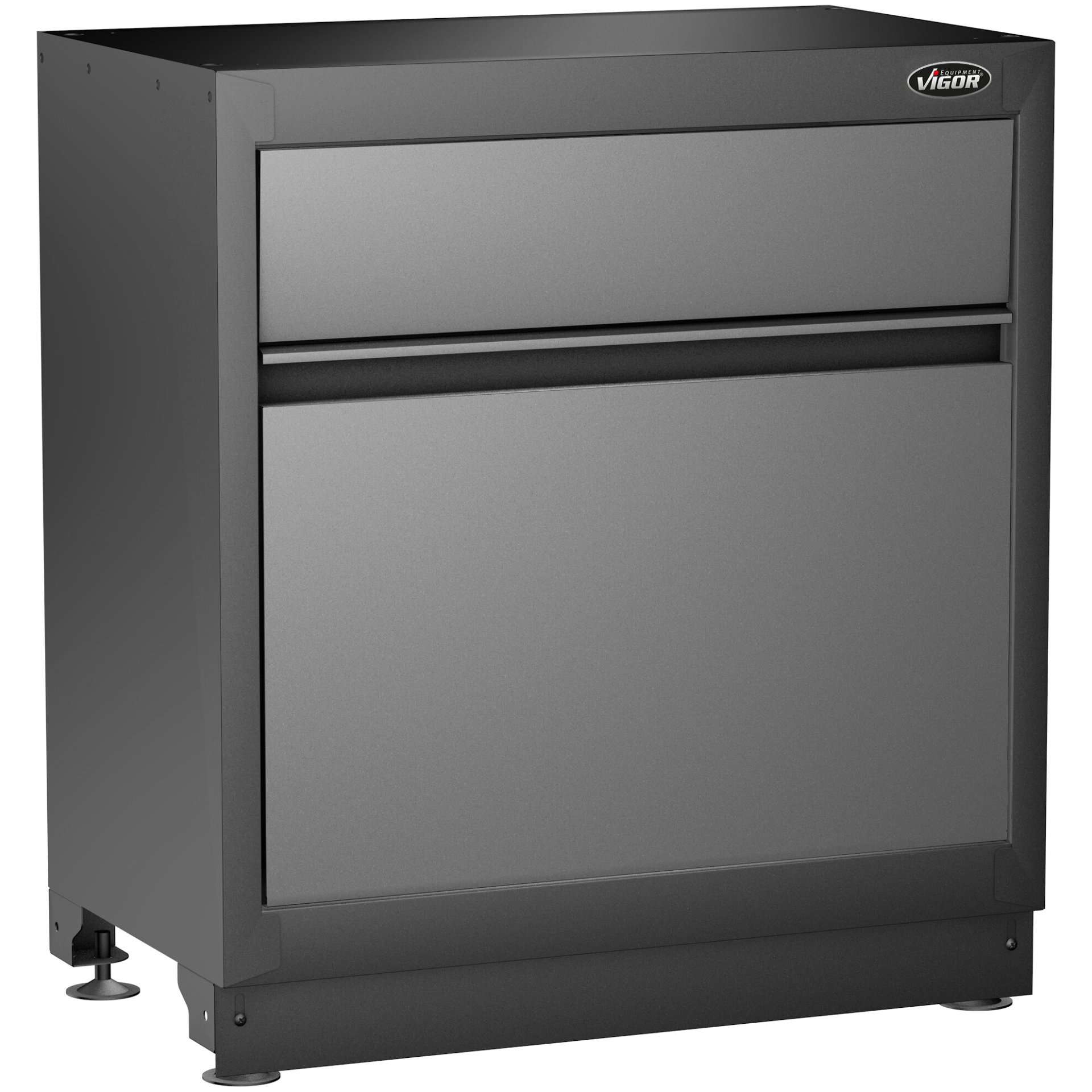 VIGOR Abfall-Unterschrank ∙ 861 mm ∙ V6000-033XL ∙ L x B x H: 861 mm x 500 mm x 953 mm