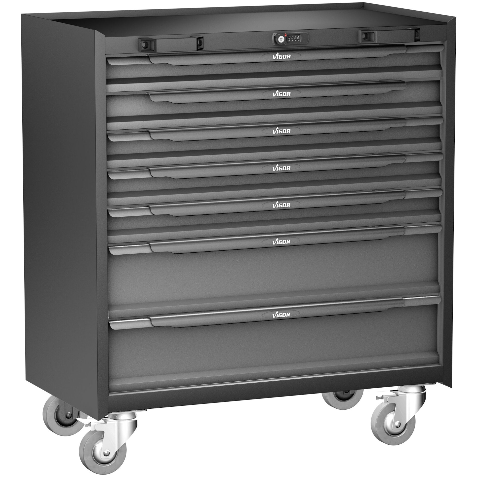 VIGOR Werkstattwagen ∙ für VIGOR Schrankwand-System ∙ 833 mm ∙ V6000-019XL ∙ L x B x H: 861 mm x 459 mm x 940 mm