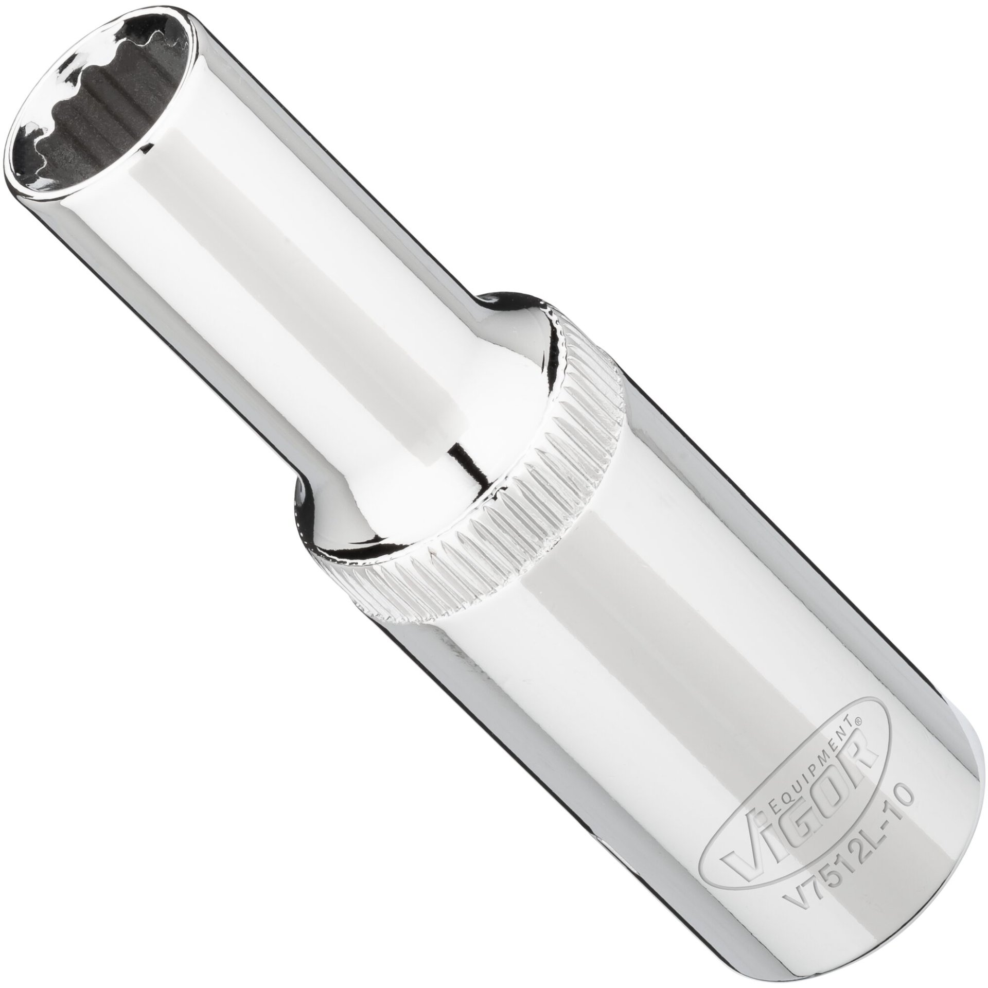 VIGOR Steckschlüsseleinsatz ∙ lang ∙ V7512L ∙ 1/2 Zoll (12,5 mm) Vierkant hohl ∙ Außenprofil Doppelsechskant