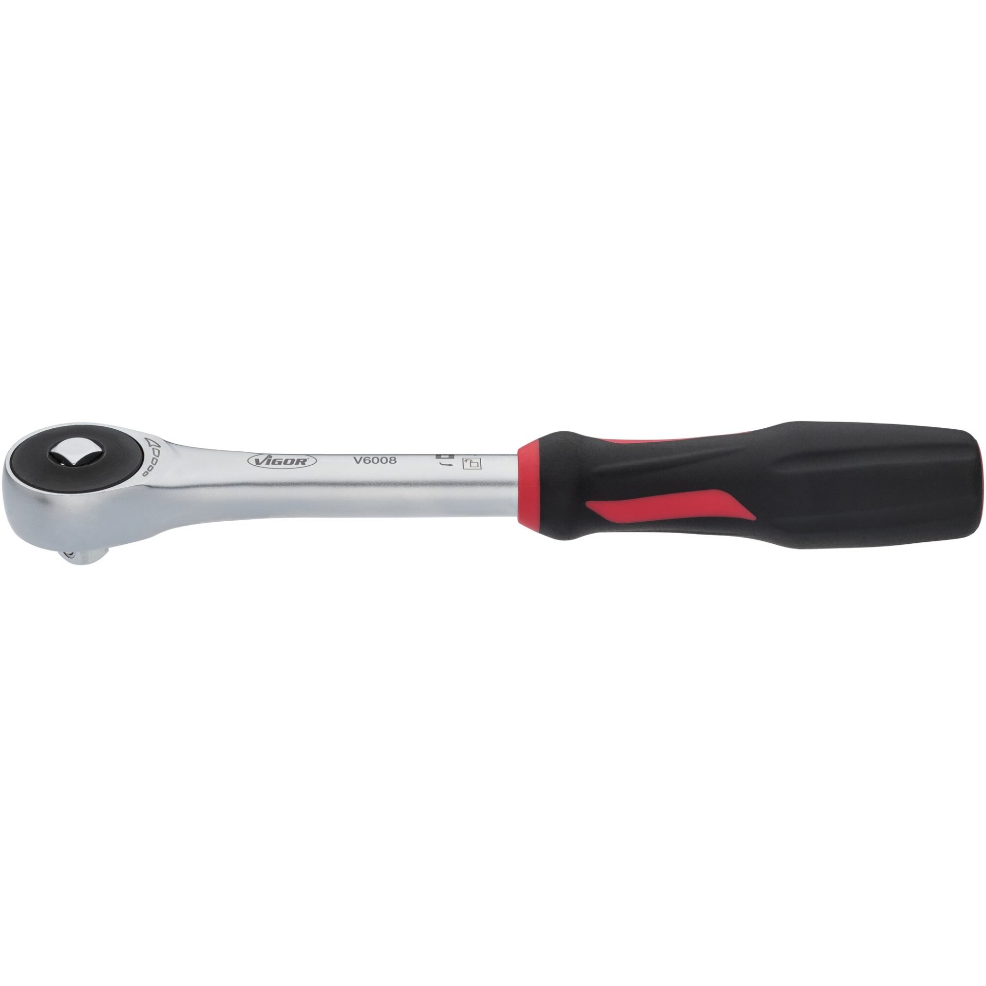VIGOR 360° Drehgriff-Umschaltknarre ∙ V6008 ∙ 3/8 Zoll (10 mm) Vierkant massiv ∙ 237 mm