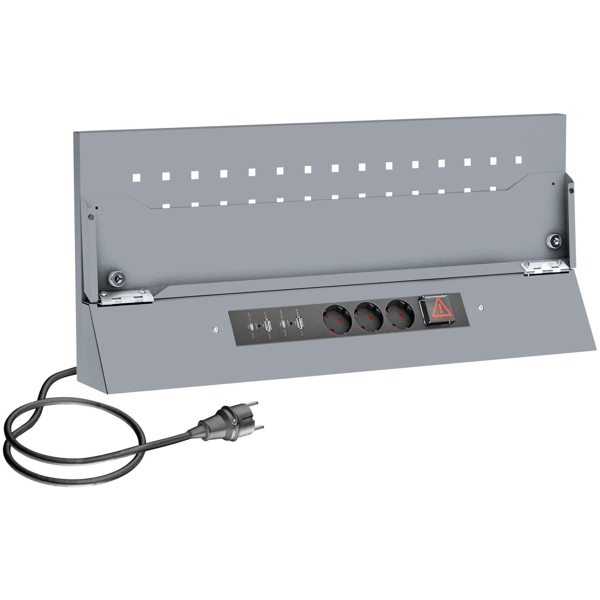VIGOR Lochwandplatte mit Netzversorgung 676 mm ∙ V6000-05SP ∙ L x B: 676 mm x 301 mm