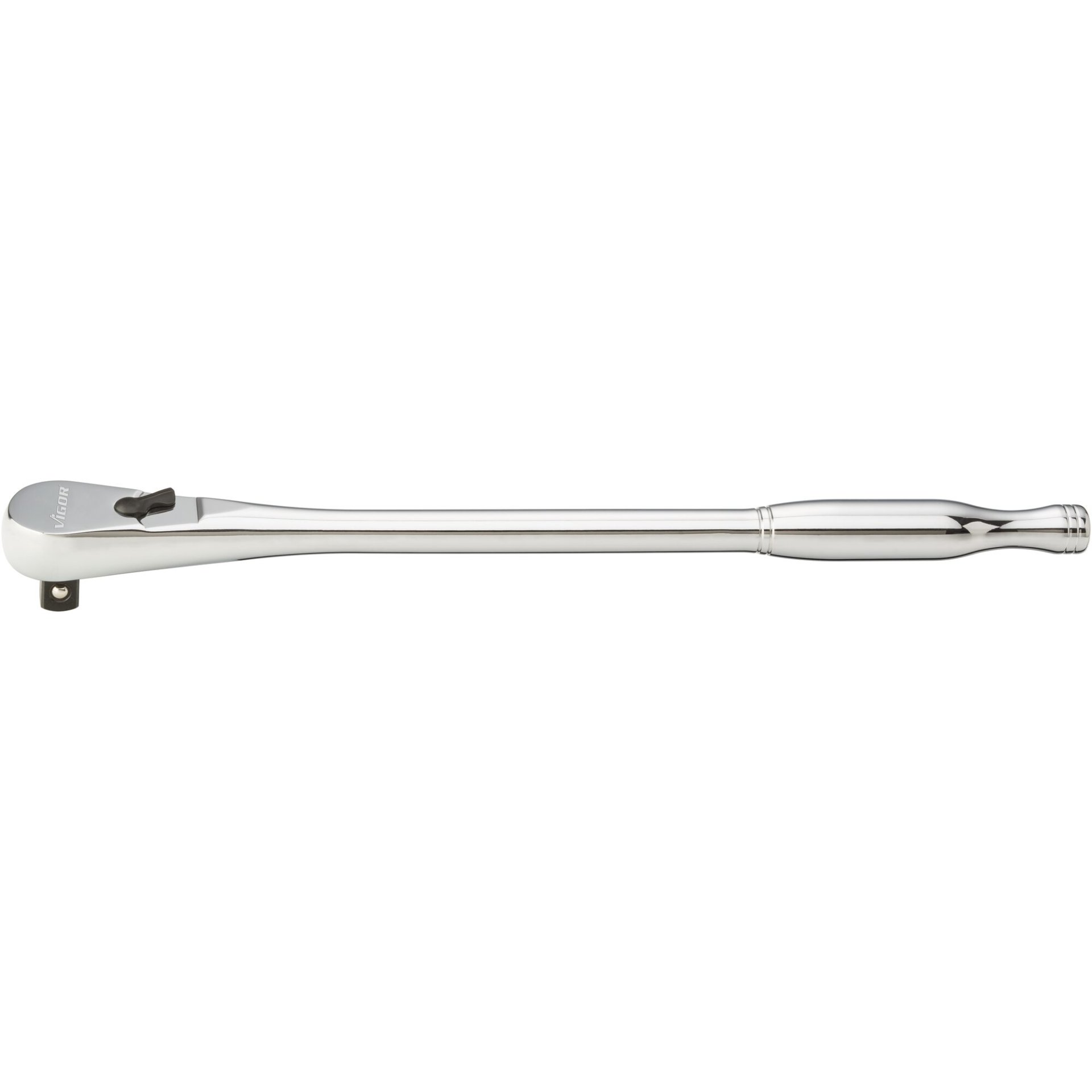 VIGOR Feinzahn-Umschaltknarre ∙ lange Ausführung ∙ V4946 ∙ 1/2 Zoll (12,5 mm) Vierkant massiv ∙ 380 mm