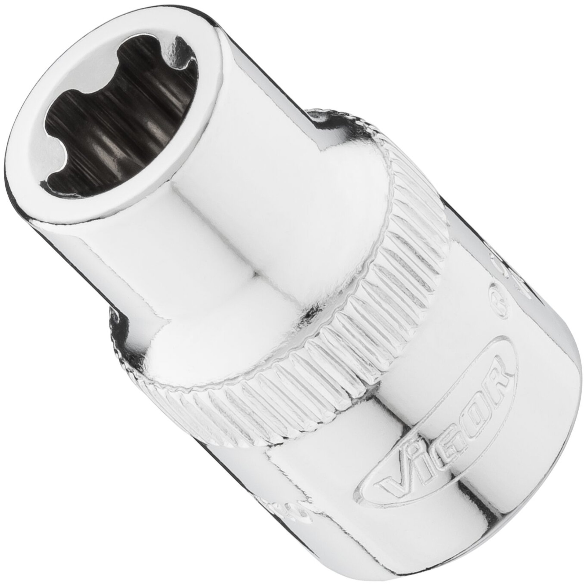 VIGOR Steckschlüsseleinsatz ∙ V7920-EPR ∙ 3/8 Zoll (10 mm) Vierkant hohl ∙ Außenprofil mit 5 abgerundeten Flanken (TORX®-ähnlich)