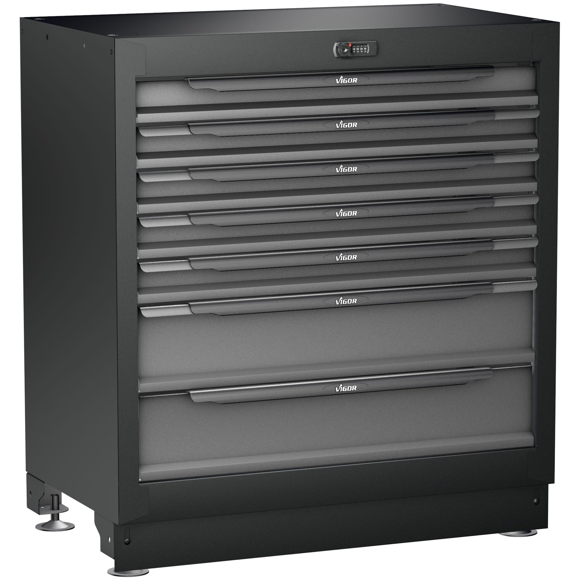 VIGOR Schubladen-Unterschrank ∙ 7 Schubladen ∙ V6000-01XL ∙ L x B x H: 861 mm x 500 mm x 953 mm