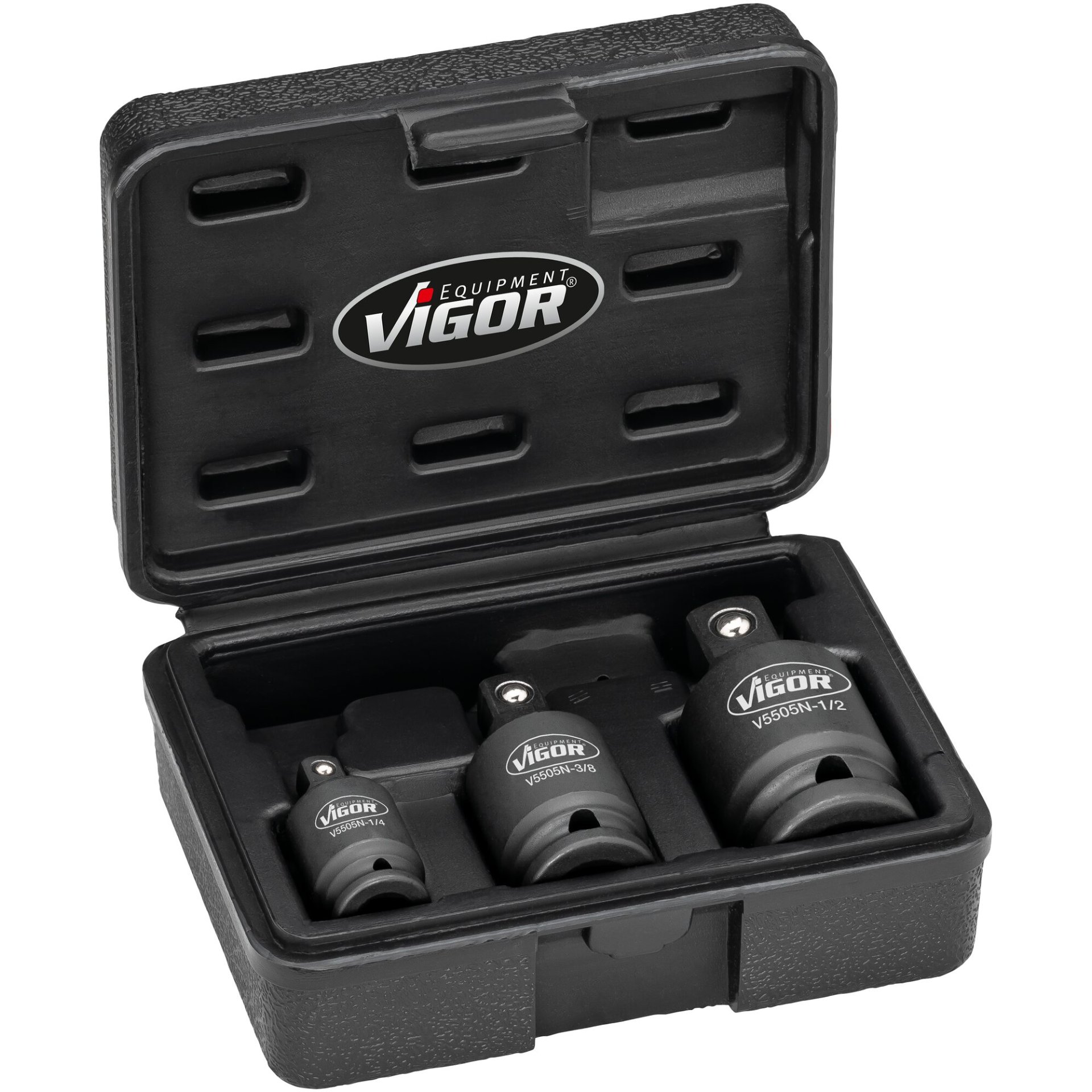 VIGOR Schlagschrauber-Gelenkstück-Satz V5505N, 3-tlg., 1/4", 3/8" & 1/2", für Schlagschrauber