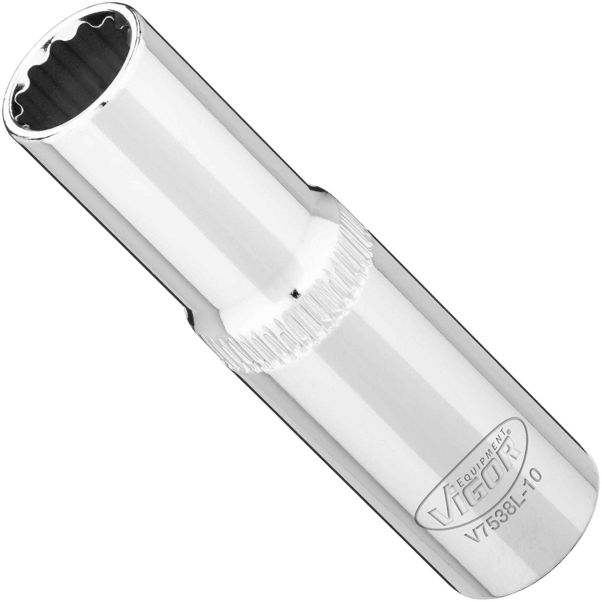 VIGOR Steckschlüsseleinsatz ∙ lang ∙ V7538L ∙ 3/8 Zoll (10 mm) Vierkant hohl ∙ Außenprofil Doppelsechskant