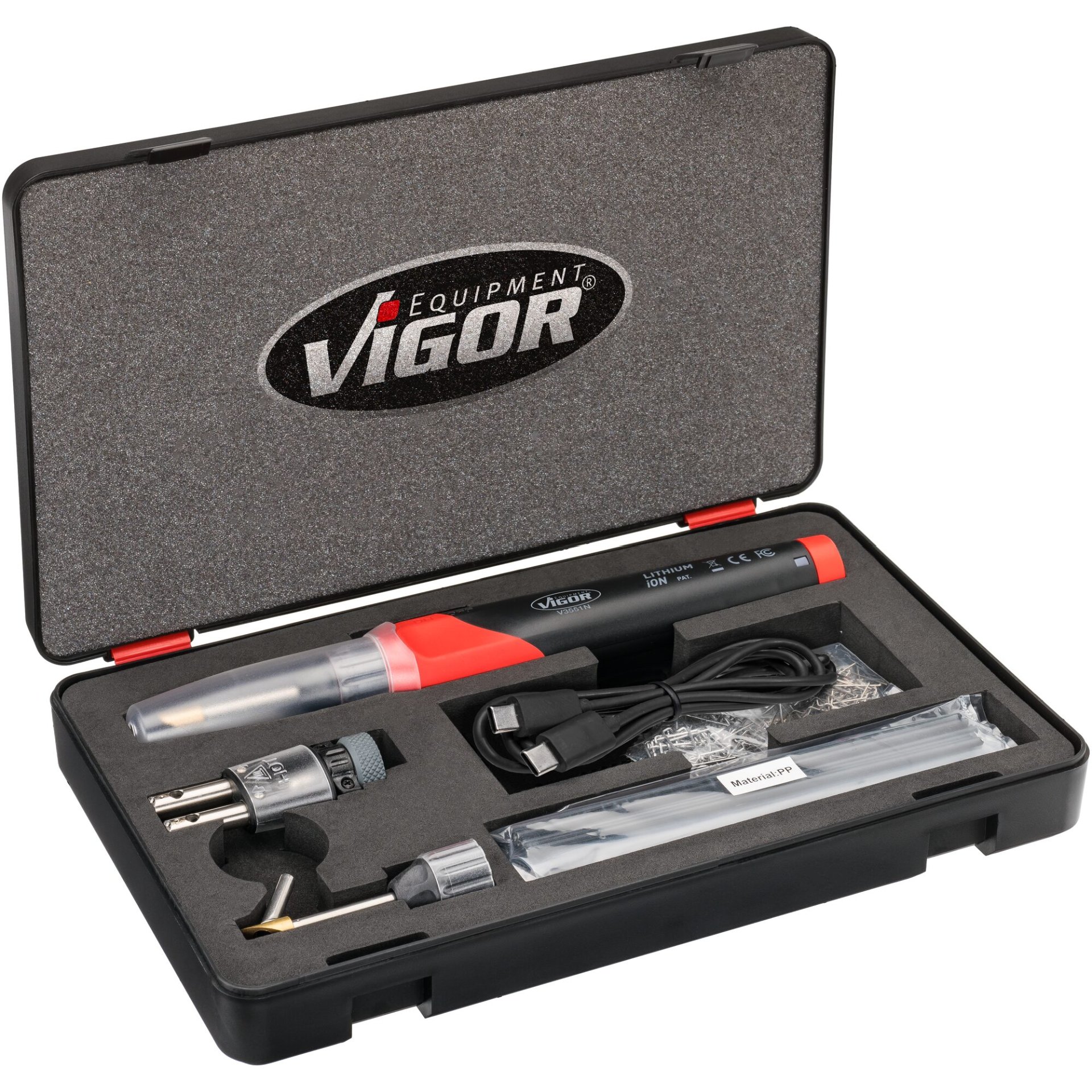 VIGOR Kunststoff-Reparatur-Satz ∙ V3551N ∙ 134-teilig ∙ Anzahl Werkzeuge: 134