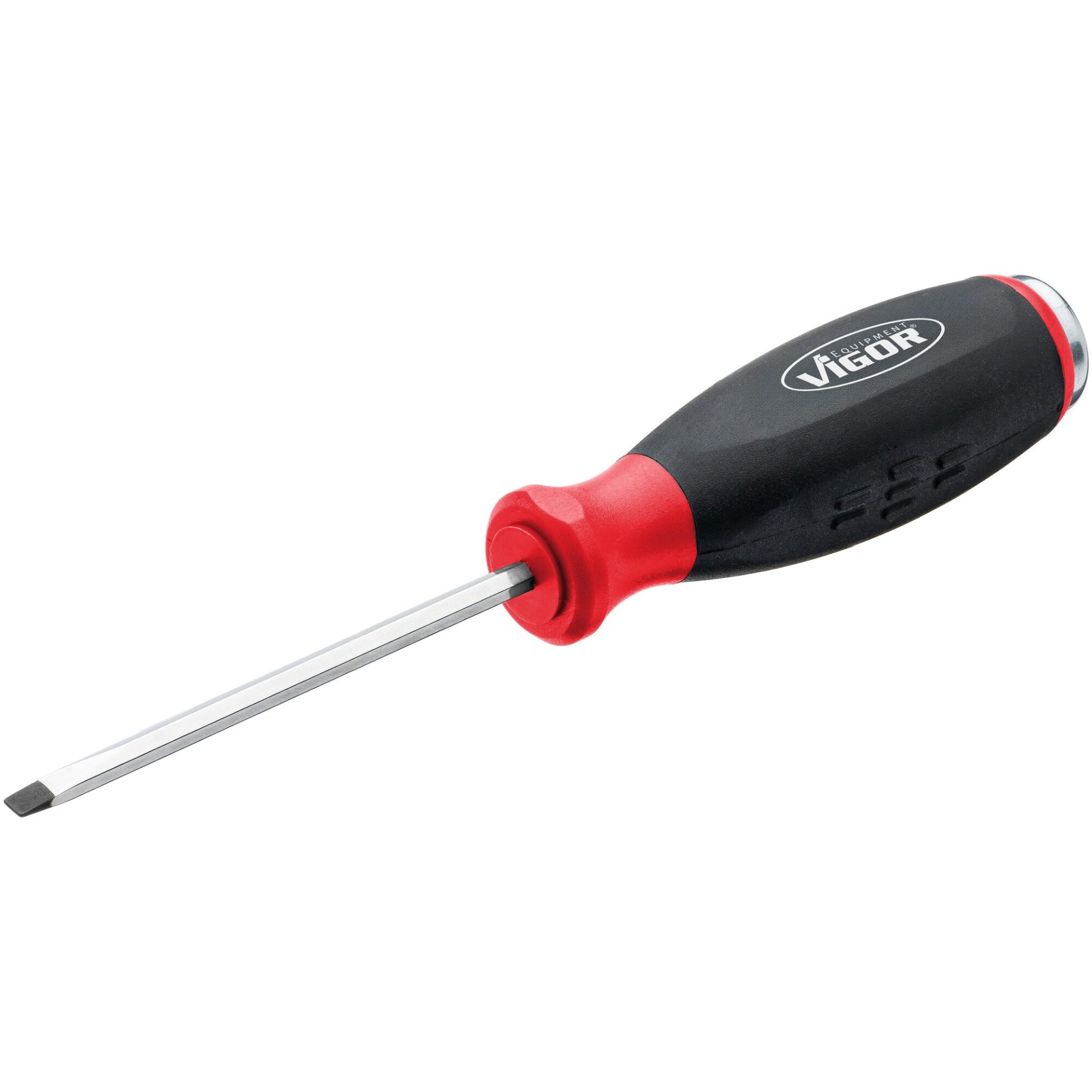 VIGOR Schraubendreher mit Schlagkappe ∙ mit Antriebsvierkant ∙ V5010-SL3.5 ∙ 1/4 Zoll (6,3 mm) Vierkant hohl ∙ Schlitz Profil ∙ SW  x 3,5 mm