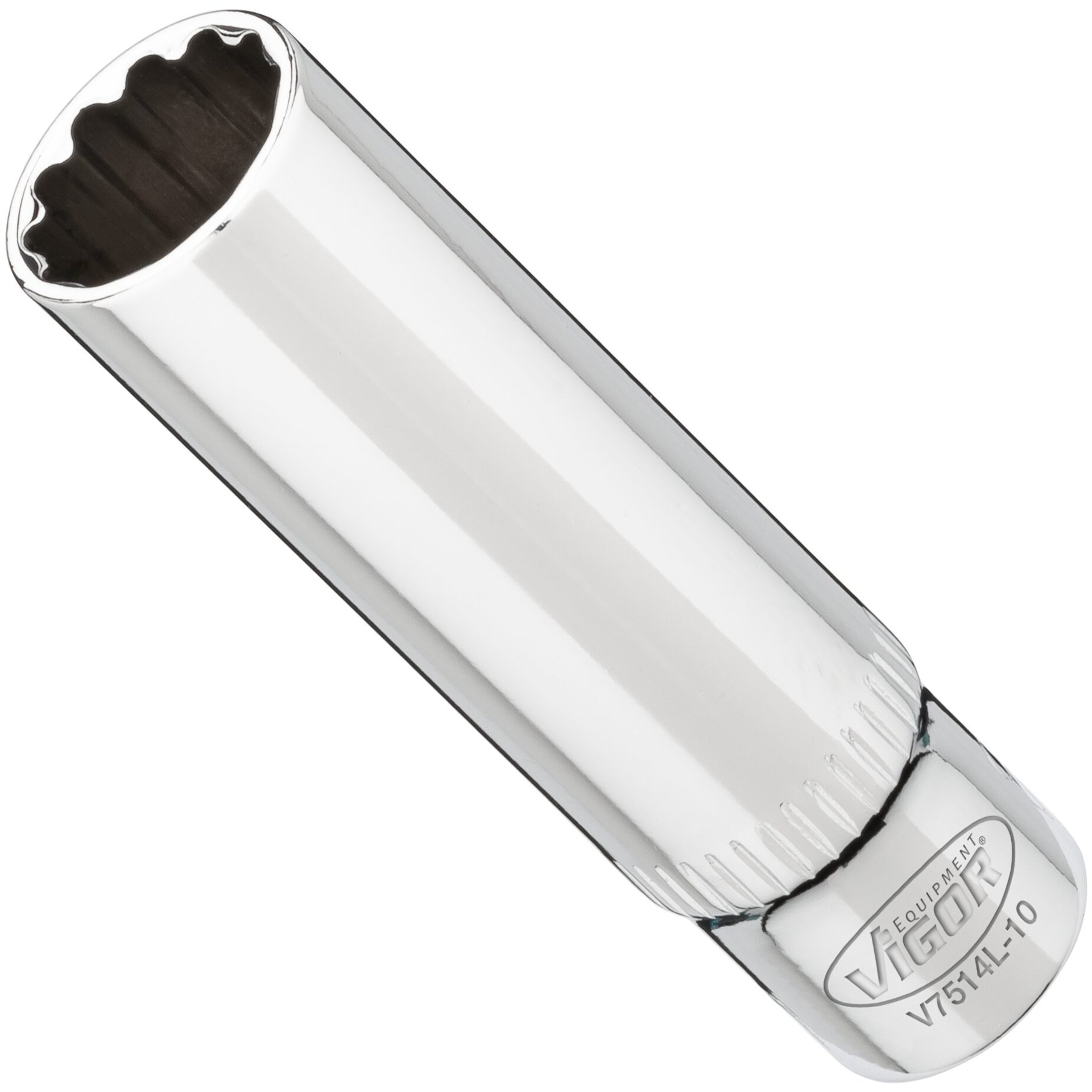 VIGOR Steckschlüsseleinsatz ∙ lang ∙ V7514L ∙ 1/4 Zoll (6,3 mm) Vierkant hohl ∙ Außenprofil Doppelsechskant