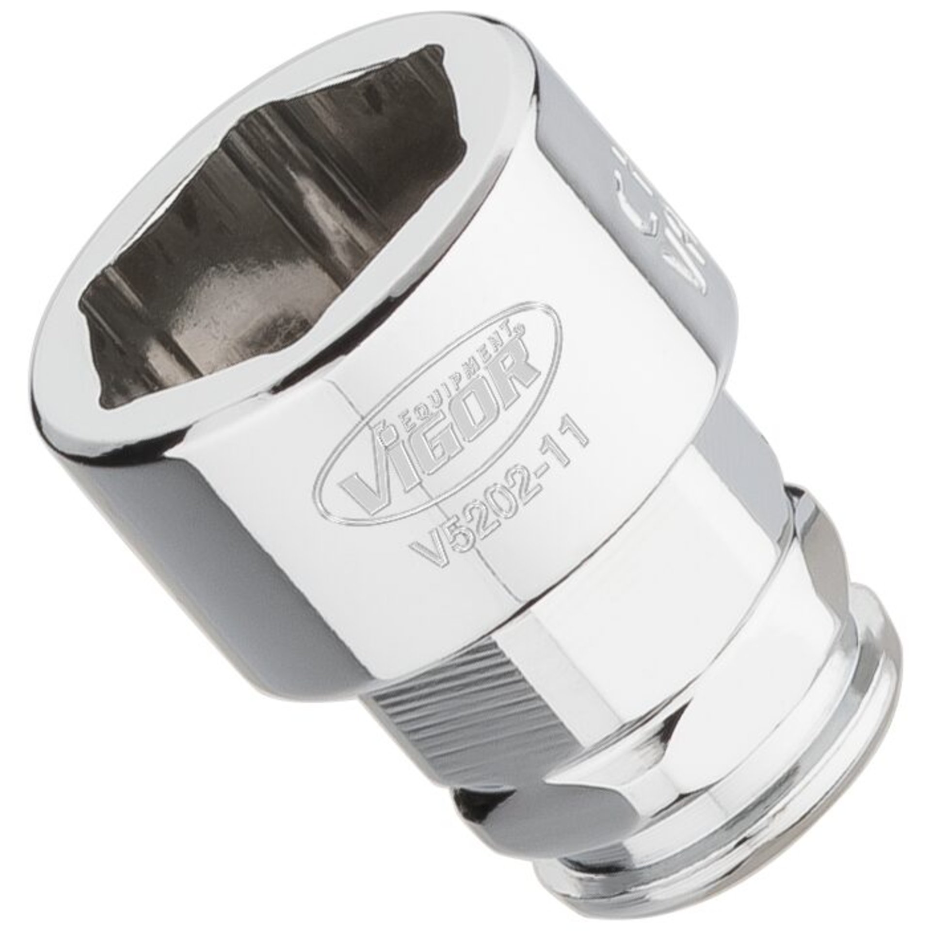VIGOR Steckschlüsseleinsatz ∙ superflach ∙ V5202-11 ∙ 1/4 Zoll (6,3 mm) Vierkant hohl ∙ Außenprofil Sechskant ∙ SW 11 mm