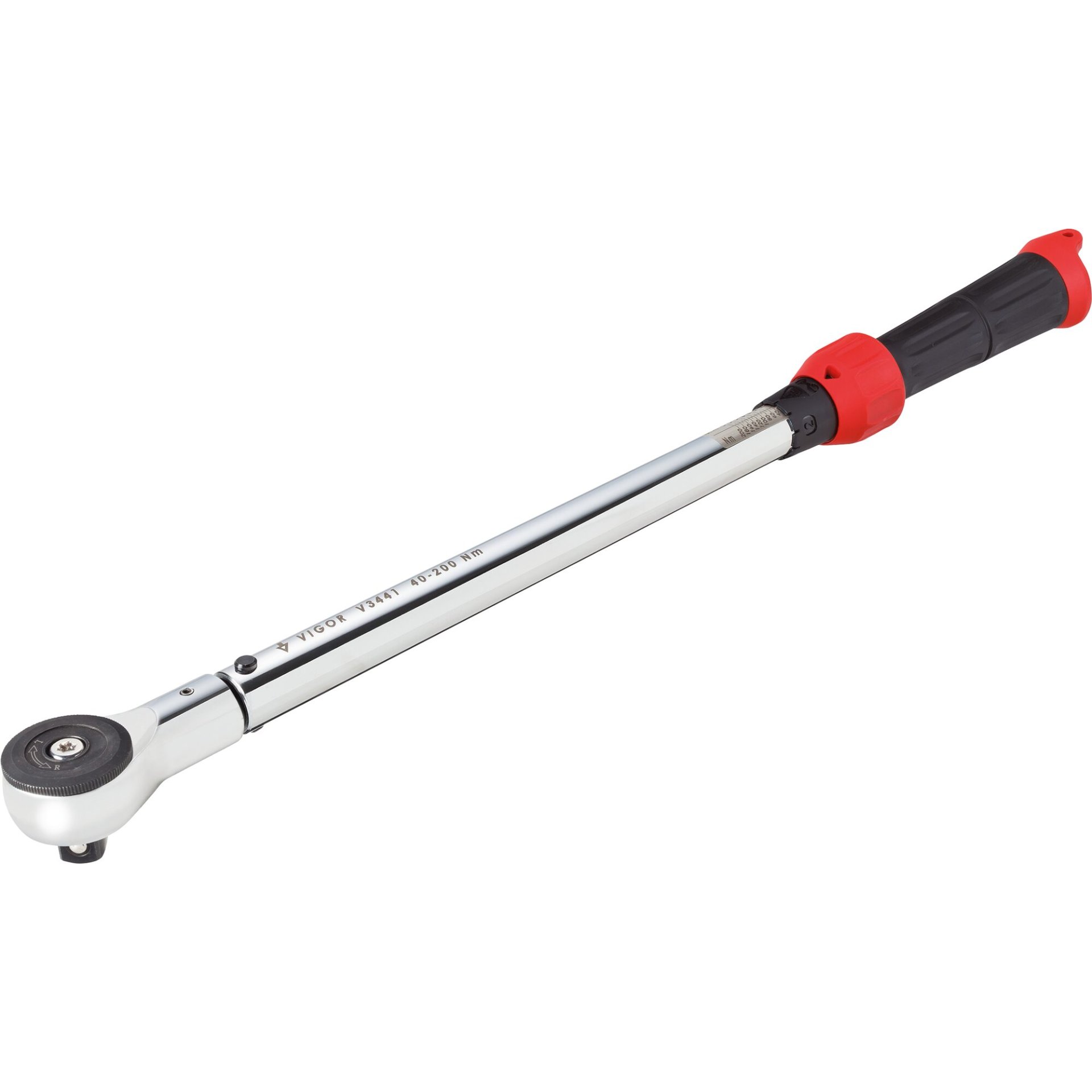 VIGOR Drehmomentschlüssel ∙ V3441 ∙ Drehmomentbereich min-max: 40 – 200 Nm ∙ Genauigkeit: 4% ∙ 1/2 Zoll (12,5 mm) Vierkant massiv ∙ 540 mm