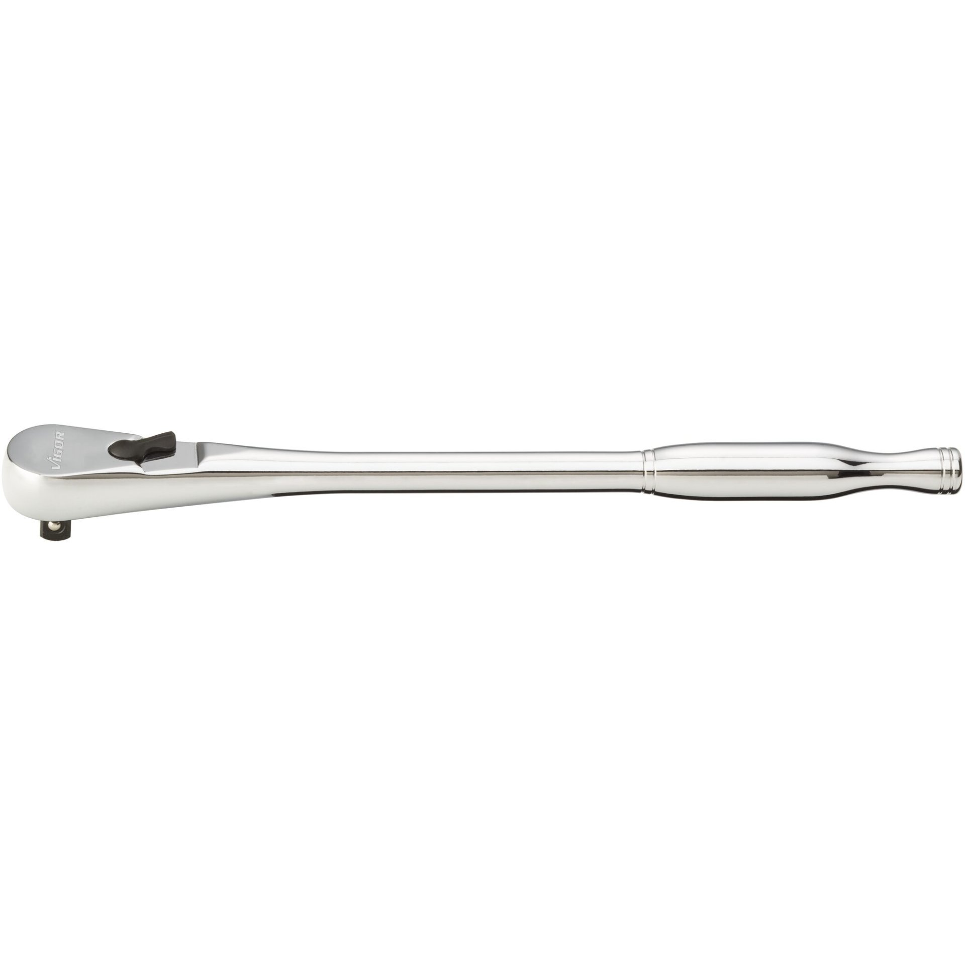 VIGOR Feinzahn-Umschaltknarre ∙ lange Ausführung ∙ V4944 ∙ 1/4 Zoll (6,3 mm) Vierkant massiv ∙ 200 mm