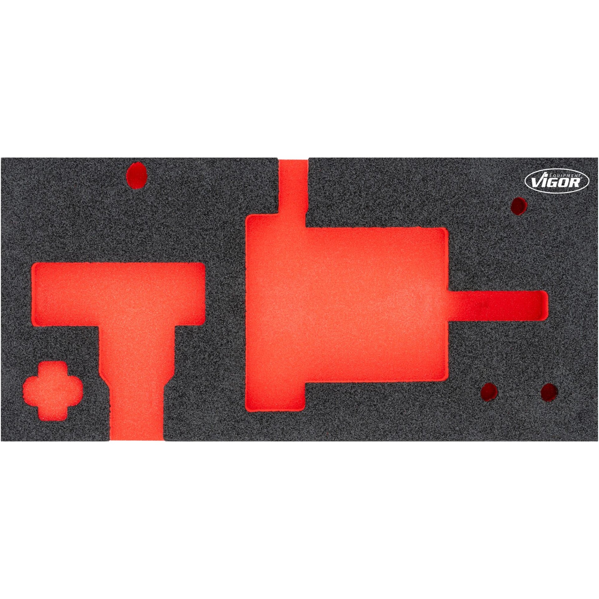 VIGOR Weichschaumeinlage ∙ leer  L x B x H: 393 mm x 188 mm x 35 mm