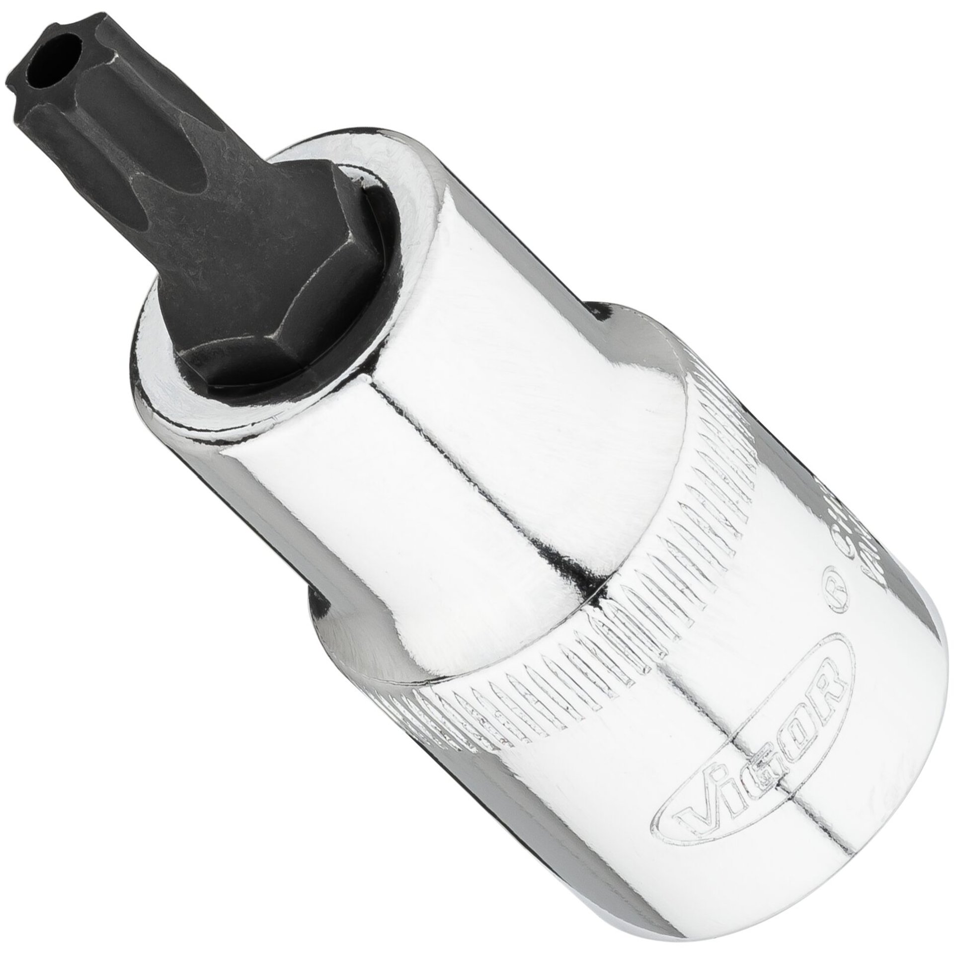 VIGOR Schraubendrehereinsatz ∙ V7055-T ∙ 1/2 Zoll (12,5 mm) Vierkant hohl ∙ Tamper Resistant TORX® Profil