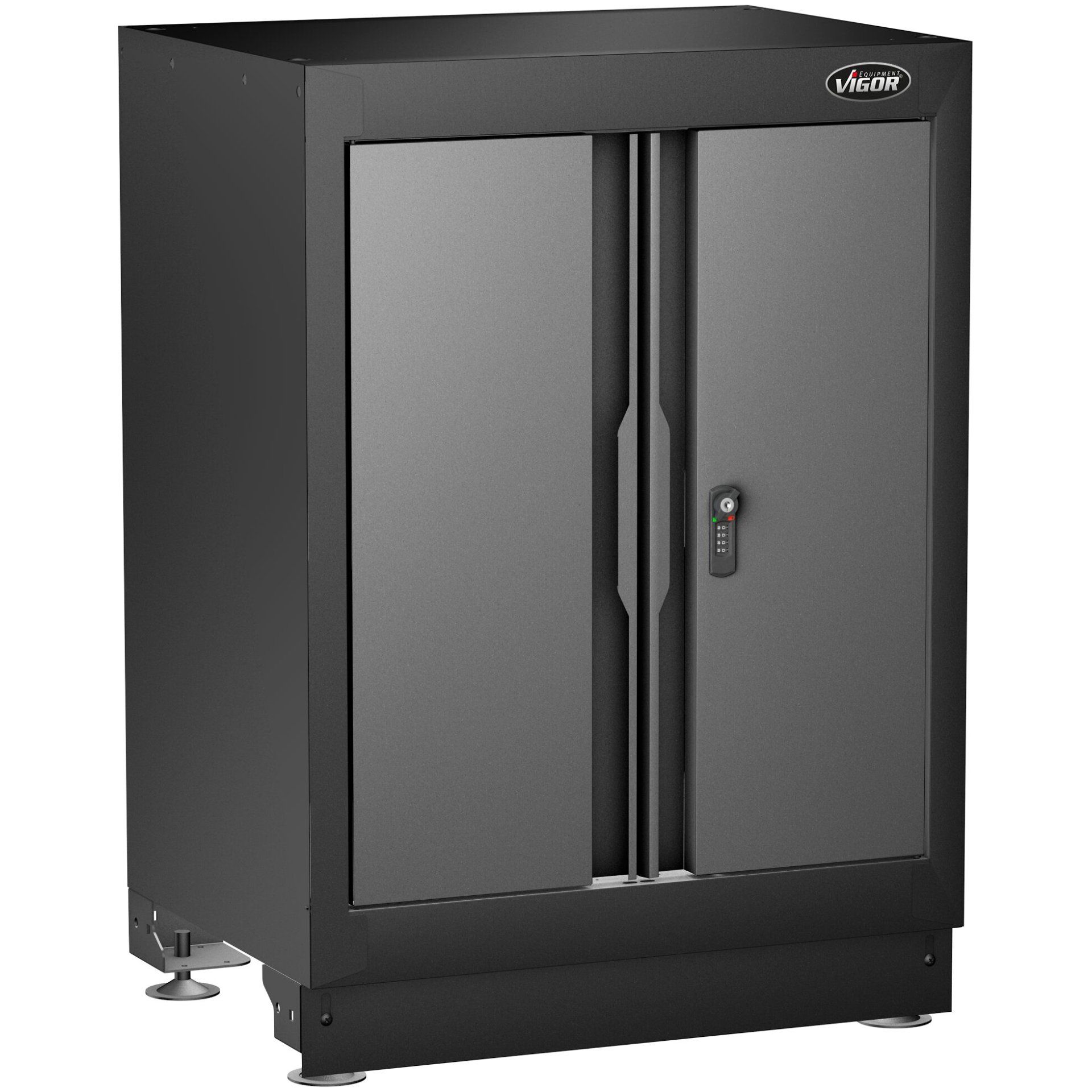 VIGOR Doppelflügeltür-Unterschrank ∙ 676 mm ∙ V6000-02 ∙ L x B x H: 676 mm x 500 mm x 953 mm