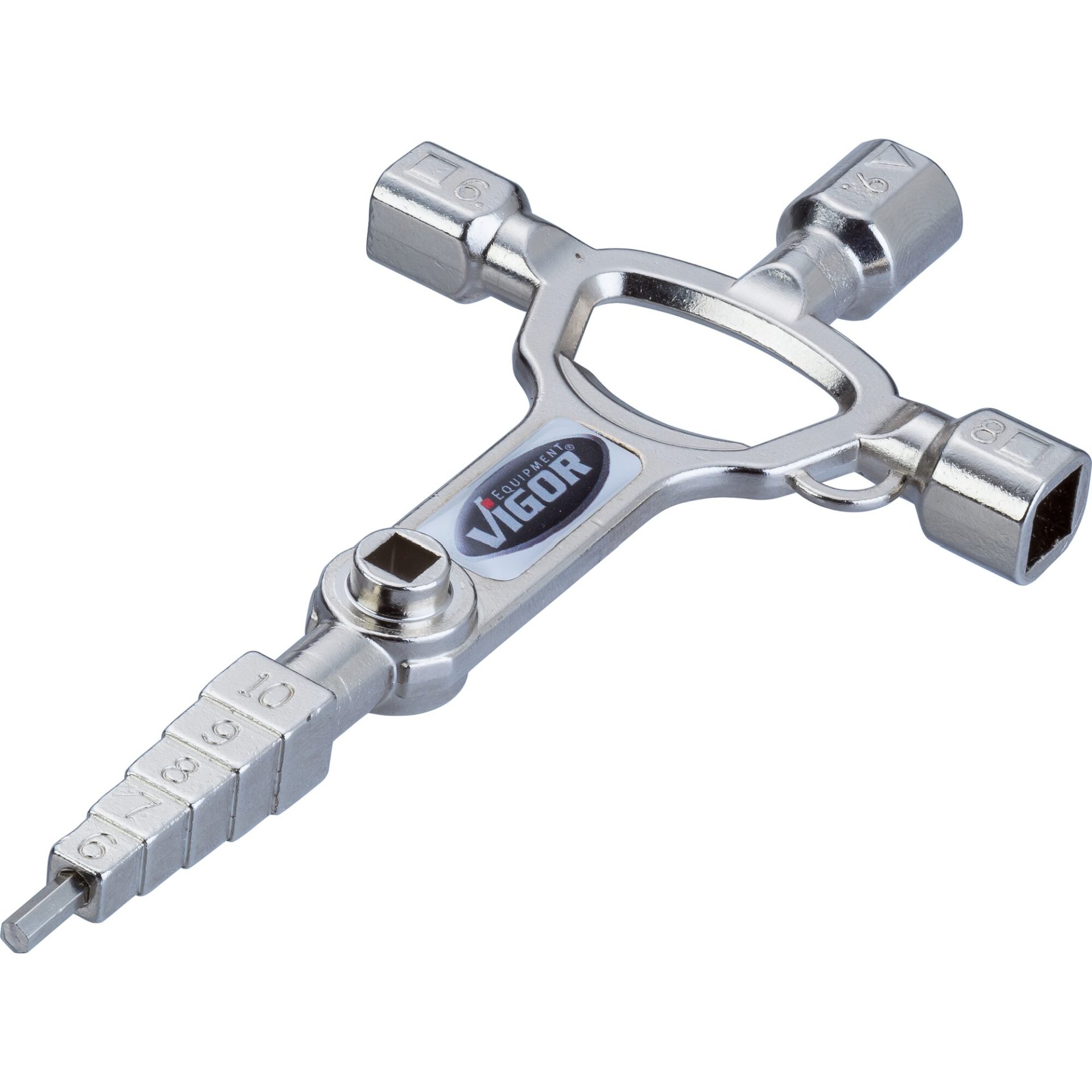 VIGOR Baustellenschlüssel ∙ MasterKey ∙ Bau ∙ V4228 ∙ L x B: 170 mm x 80 mm