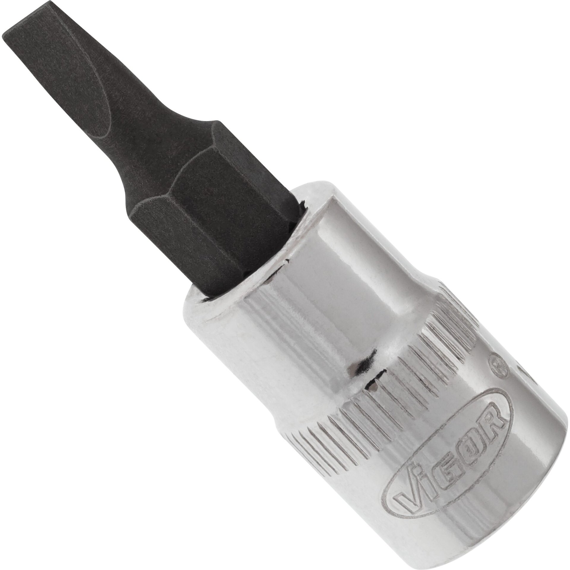 VIGOR Schraubendrehereinsatz ∙ 1/4 Zoll (6,3 mm) Vierkant hohl ∙ Schlitz Profil