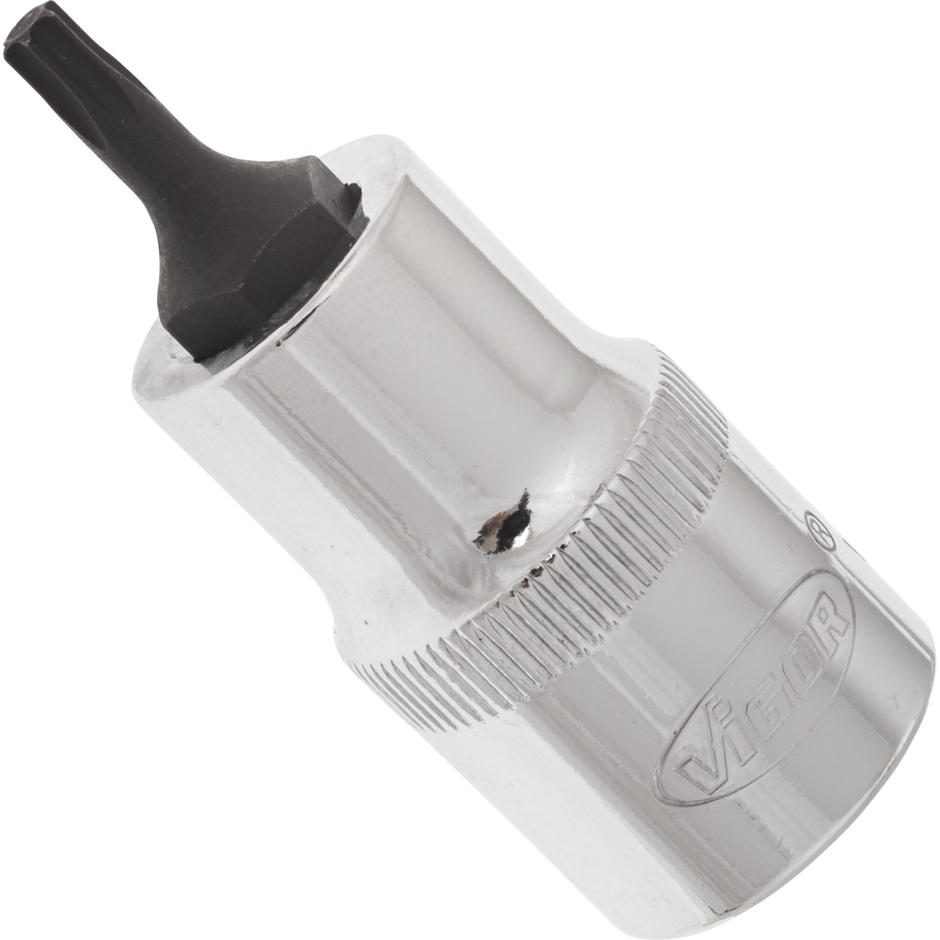 VIGOR Schraubendrehereinsatz ∙ V2151 ∙ 1/2 Zoll (12,5 mm) Vierkant hohl ∙ Innen TORX® Profil ∙ SW T20