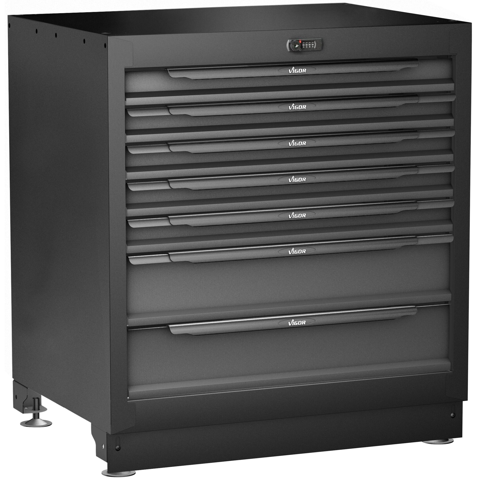 VIGOR Schubladen-Unterschrank ∙ extra tief ∙ 7 Schubladen ∙ V6000-01XD