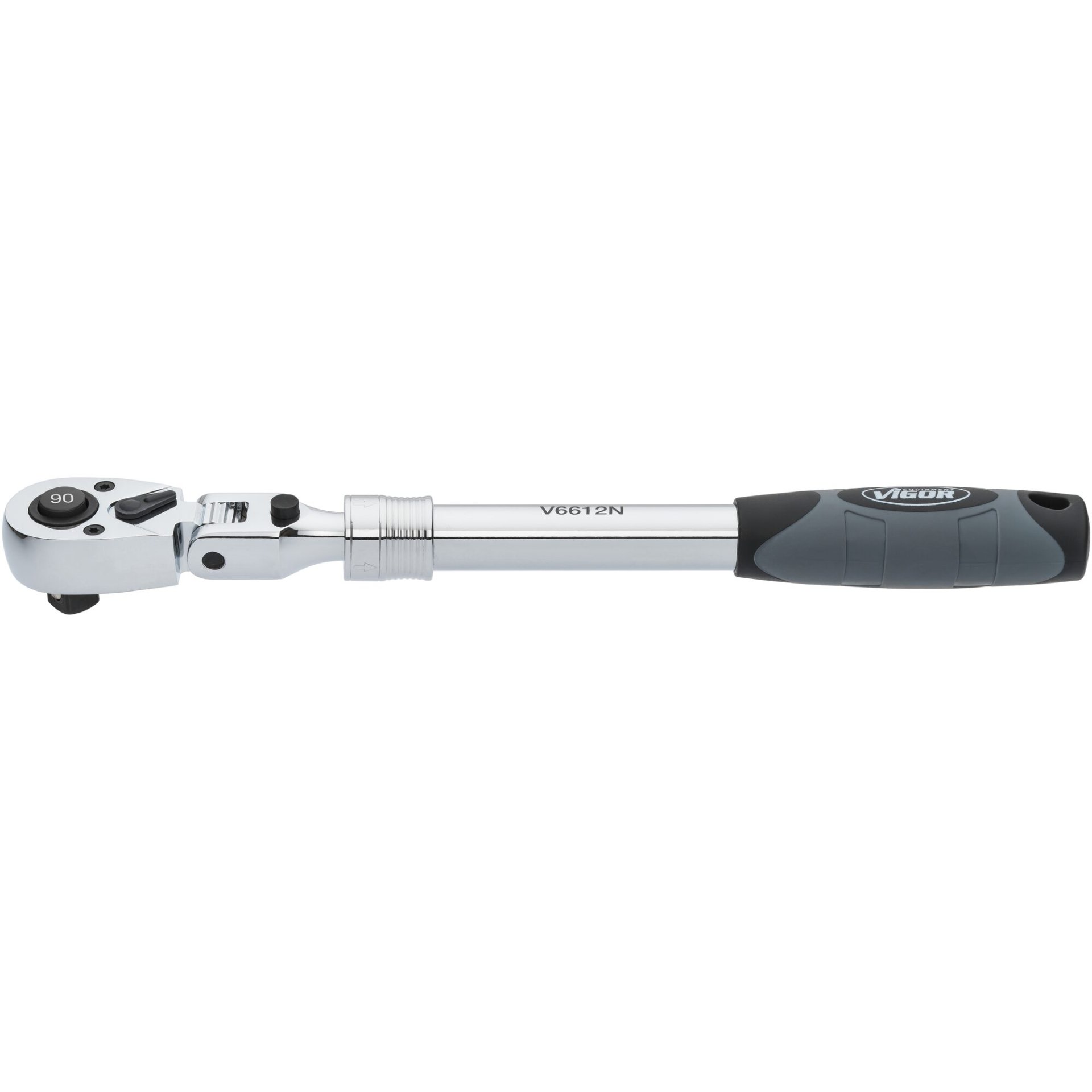 VIGOR Teleskop Gelenk-Umschaltknarre ∙ V6612N ∙ 1/2 Zoll (12,5 mm) Vierkant massiv ∙ 490 mm