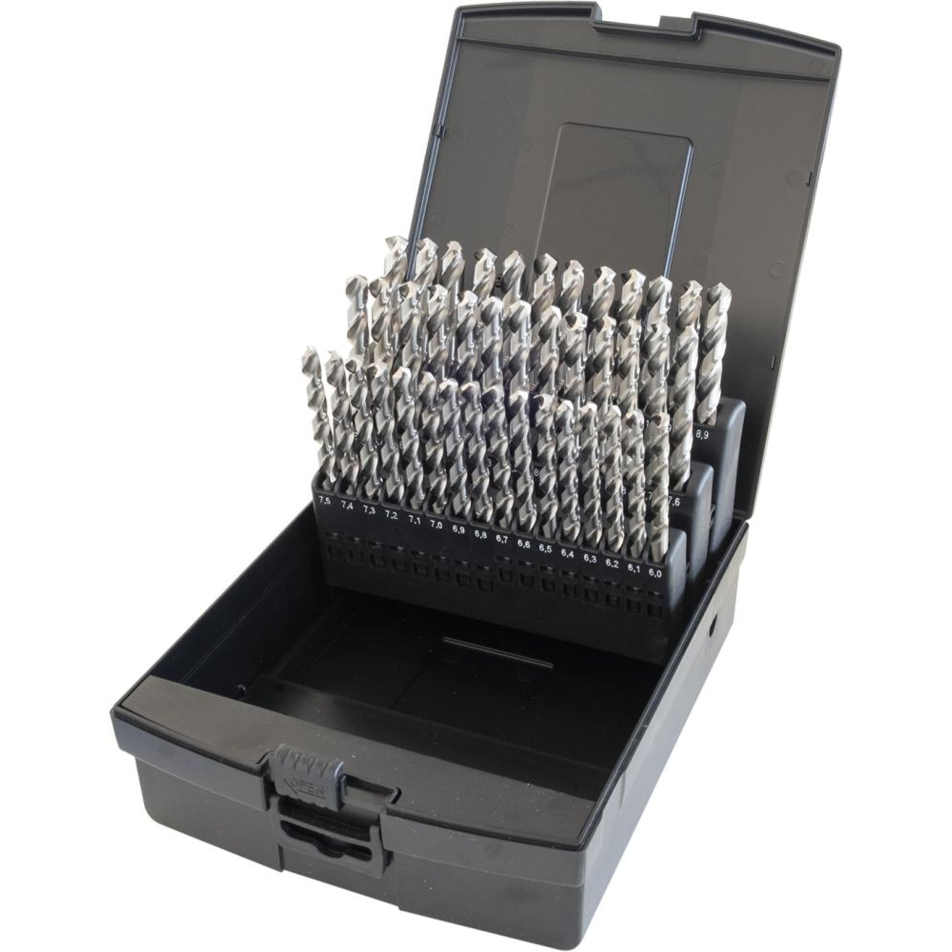 Spiralbohrer-Satz HSS-E DIN338 geschliffen INOX 6-10mm FORTIS