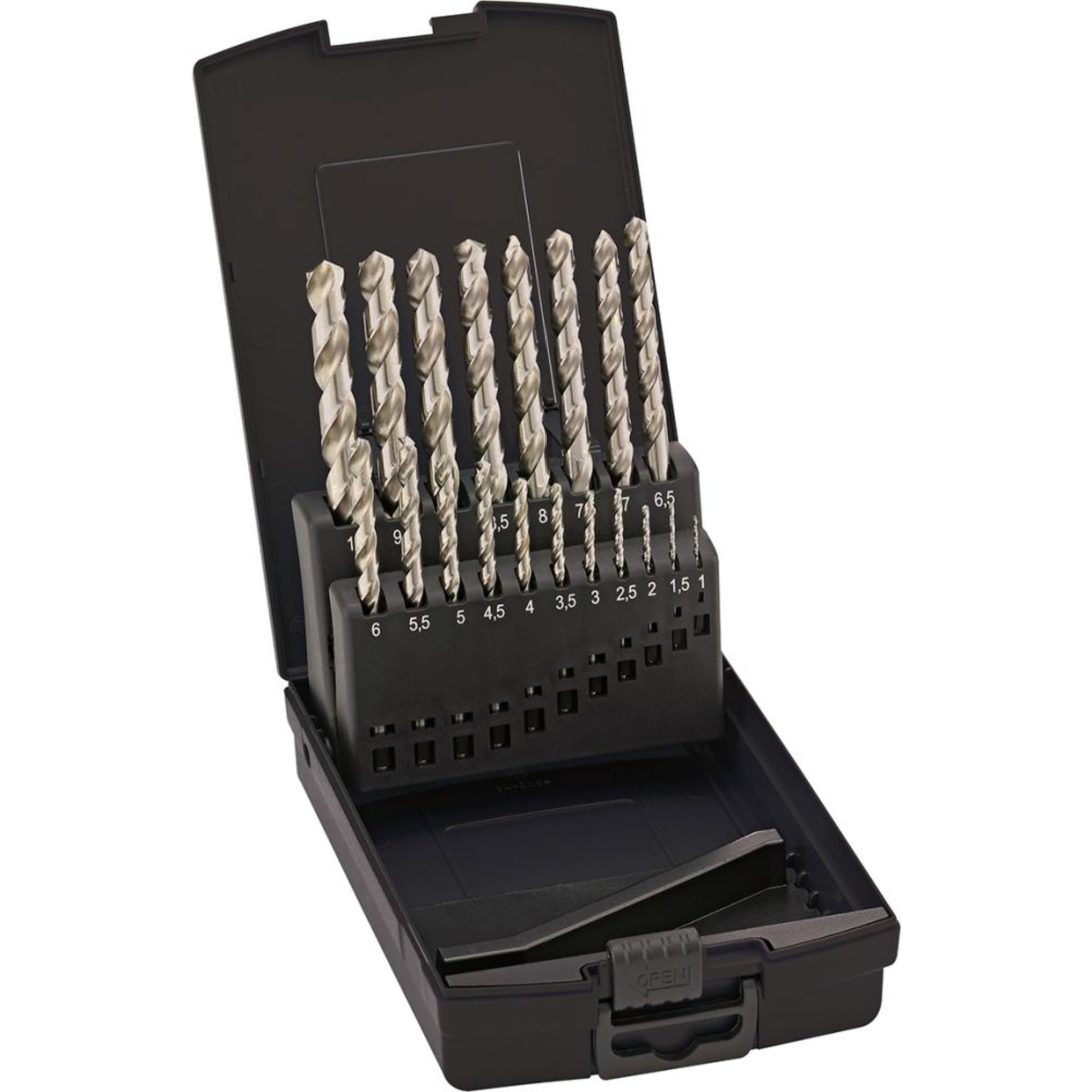 Spiralbohrer-Satz HSS-E DIN338 geschliffen INOX 1-10mm FORTIS